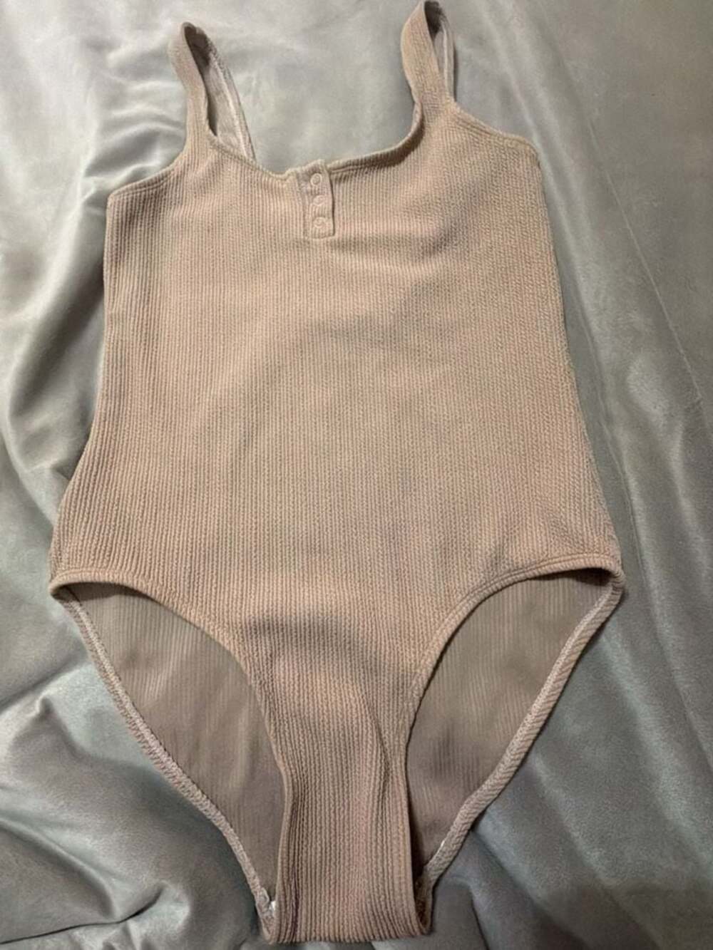 Zara Girls Ribbed Snap Front Swimsuit Size 13-14